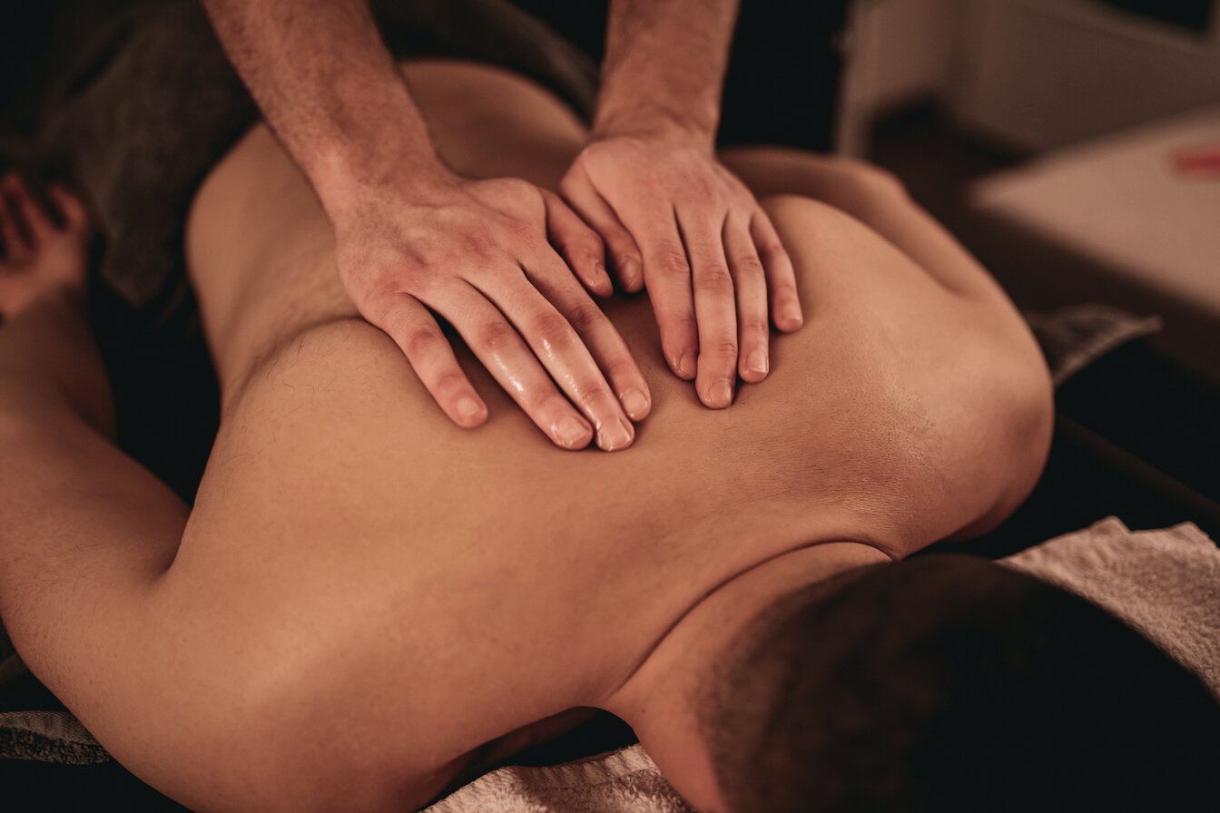 Young Man Enjoying Massage